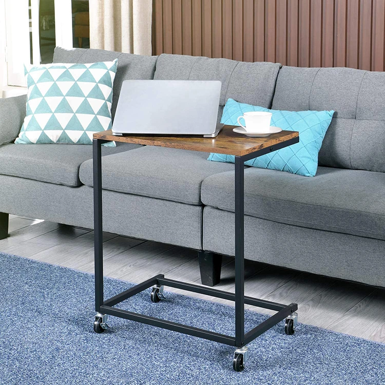 Height adjustable portable mini steel wood notebook stand laptop desk for bed