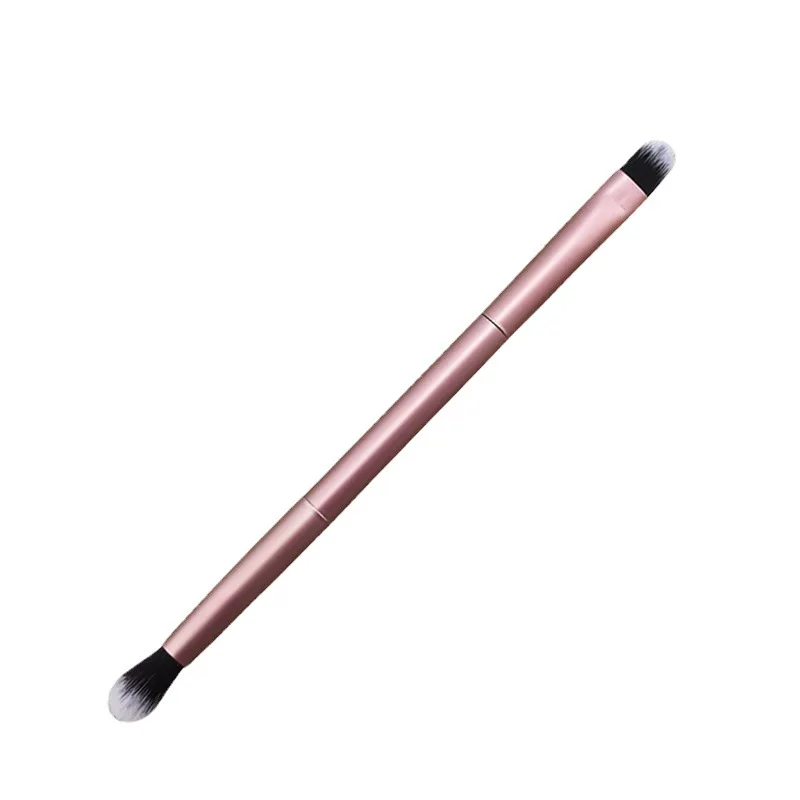 2024 Hot Multi-function Double Tail Eyeshadow Makeup Brush Custom Logo Champagne Gold Eyeshadow Makeup Brush