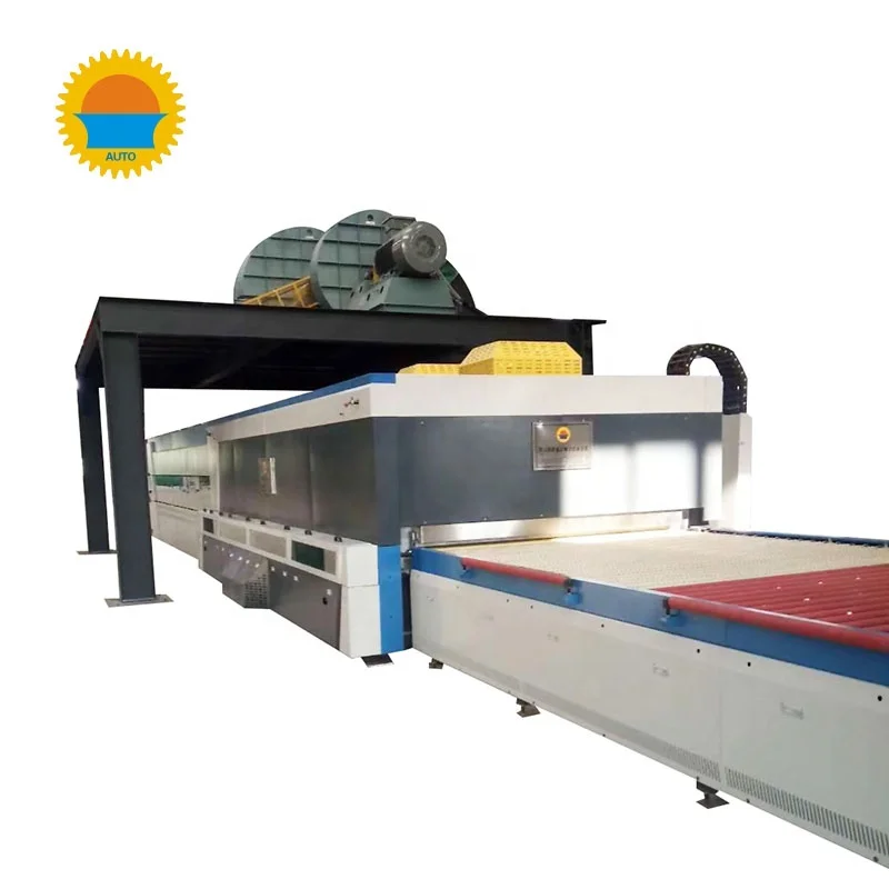 PLC control forced convection horizontal tempered glass machine price