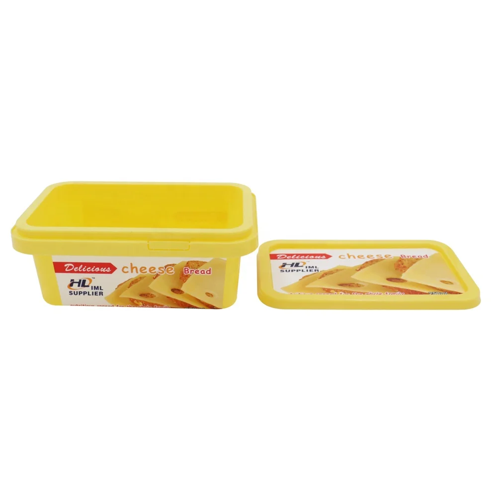 250ml IML Margarine spread Container Rectangular PP Plastic Packaging