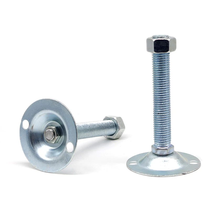 Китайский производитель 7291 d 100 мм m24 * 100/120/150/200/250 с фиксированной углеродистой сталью тяжелопрочные ножки для выравнивания замочными гайками m20 m16