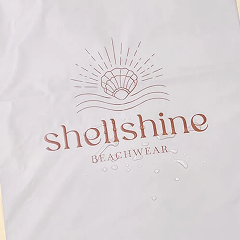 biodegradable wholesale high quality peach custom printed rose logo poly pack mailers plastic packaging bag for clothing