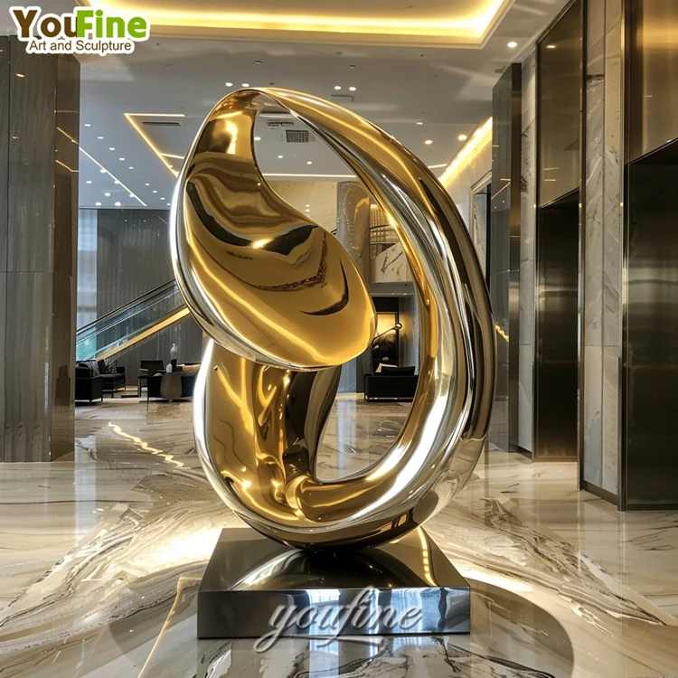 Modern Abstract Stainless Steel Contemporary Metal Art Garden Sculptures