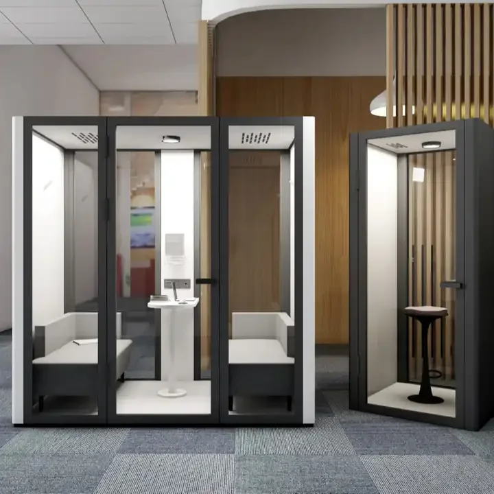 Exclusive High End Silent Four Person Soundproof Enclosed Office Meeting Room