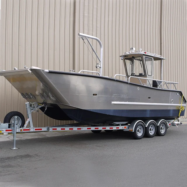 Kinocean New Launched 23ft Aluminum Work Boat/Landingcraft for Transportation with Center Console for Sale