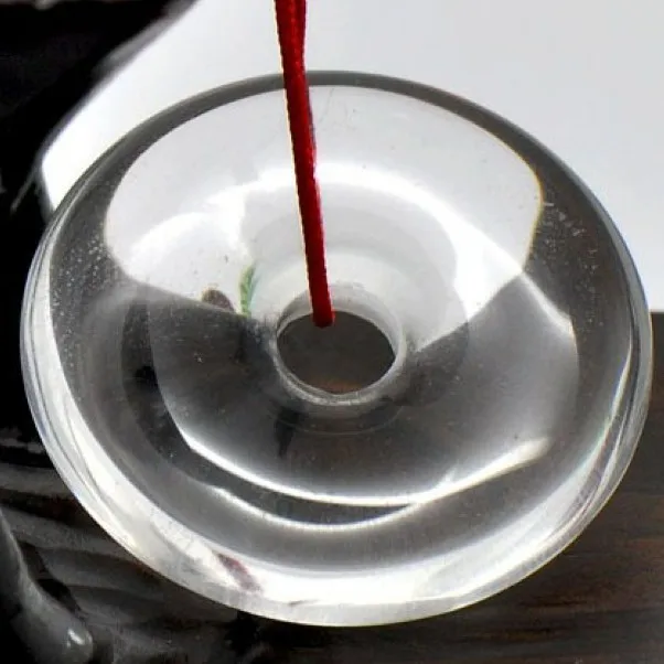 50mm Rock Crystal/Clear Quartz Donut For Jewelry Pendant