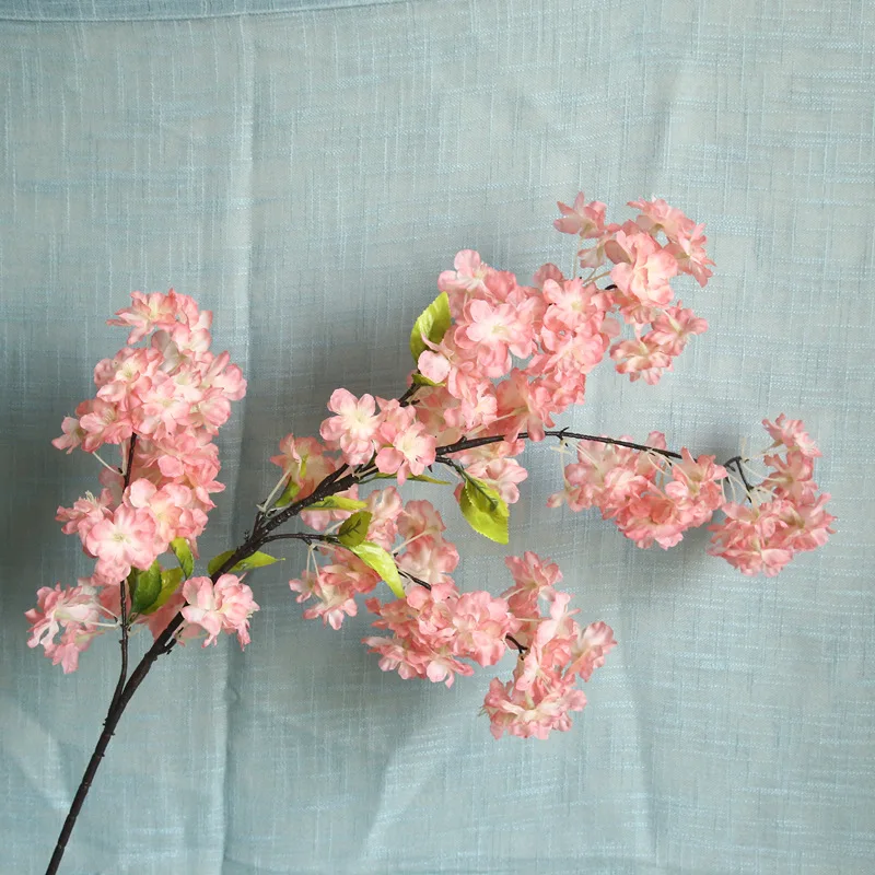 Artificial Cherry Blossom Branch Yunnan Wholesale Factory Long Stem Hot Selling Wedding Decoration Artificial Cherry Blossom
