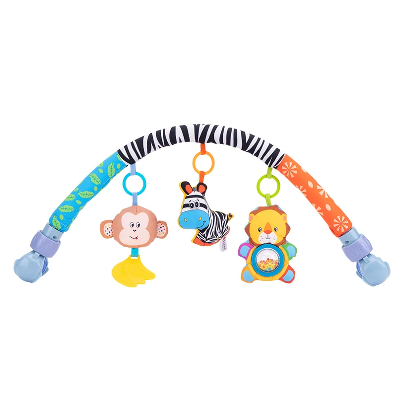 wholesale baby toy activity stroller mirror music rattle baby crib toys car seat arch plush soft newborn toys