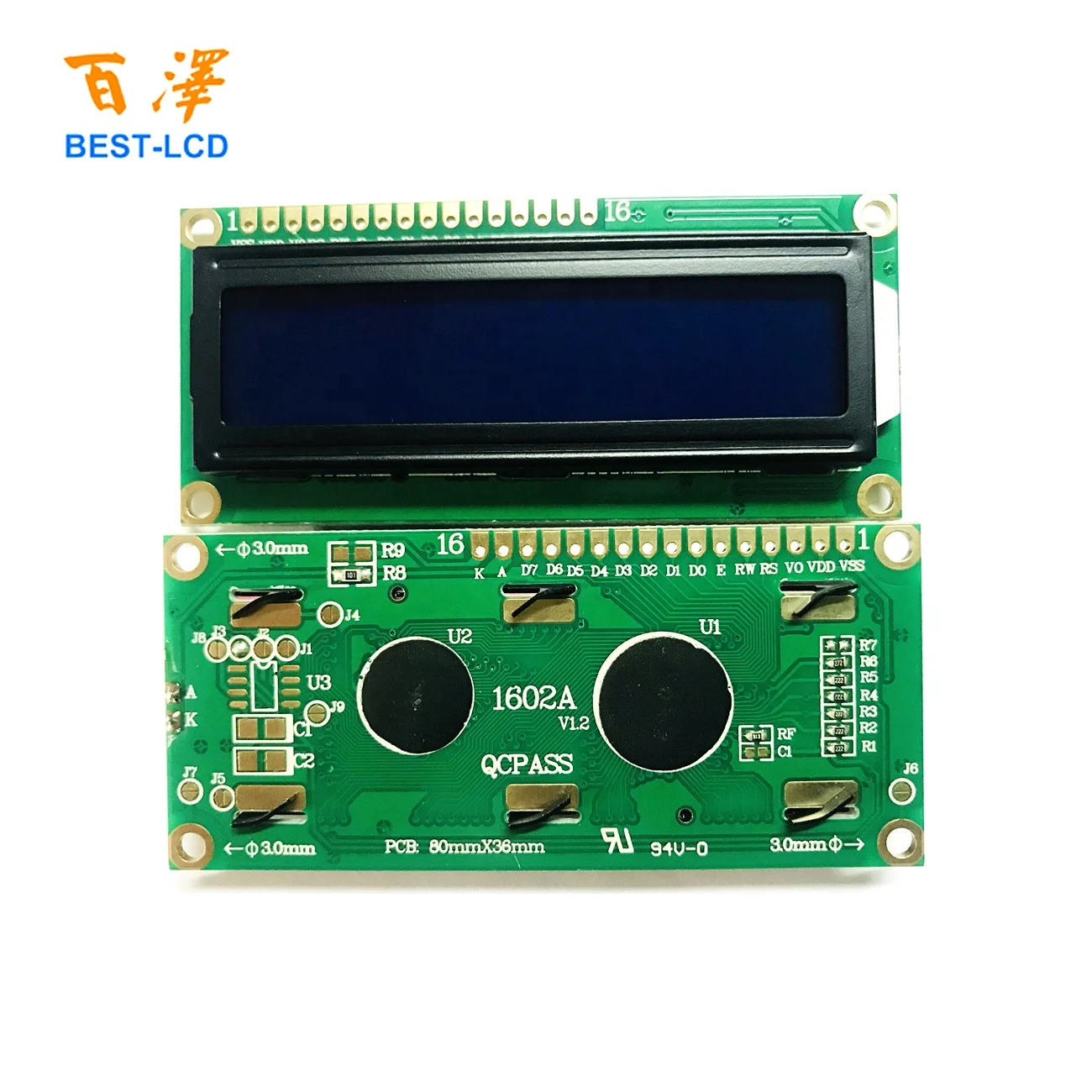  Лидер продаж от производителя жк-дисплей LCD16X2 с символами 16x2 синий/зеленый в модулях жк-дисплея