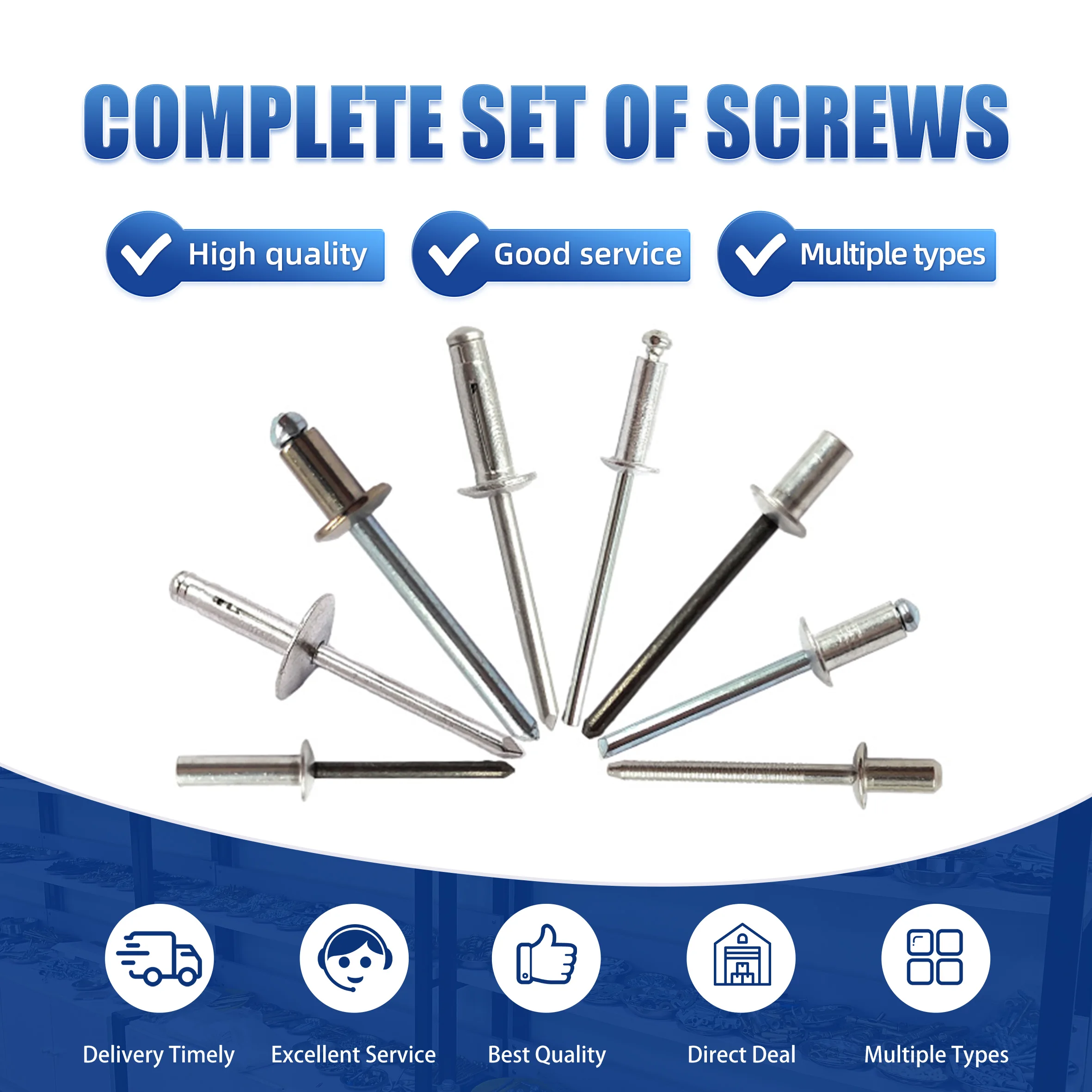 High quality colorful aluminum blind rivets 4.8mm