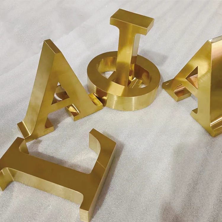 Metal wall letters gold 3d signs house numbers letters logo custom sign for front door house number sign for business