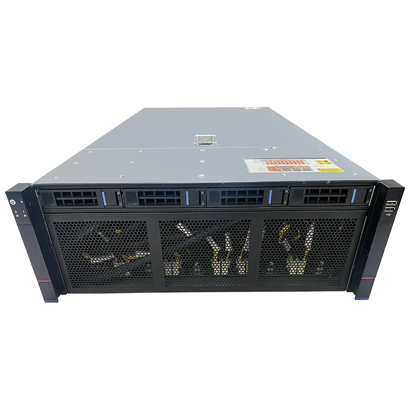 Used Goo xi Server Case Support 8 Graphic Cards With 1200W 3+1 Redundant Power Supply 4U Rack Server 8 GPU Server