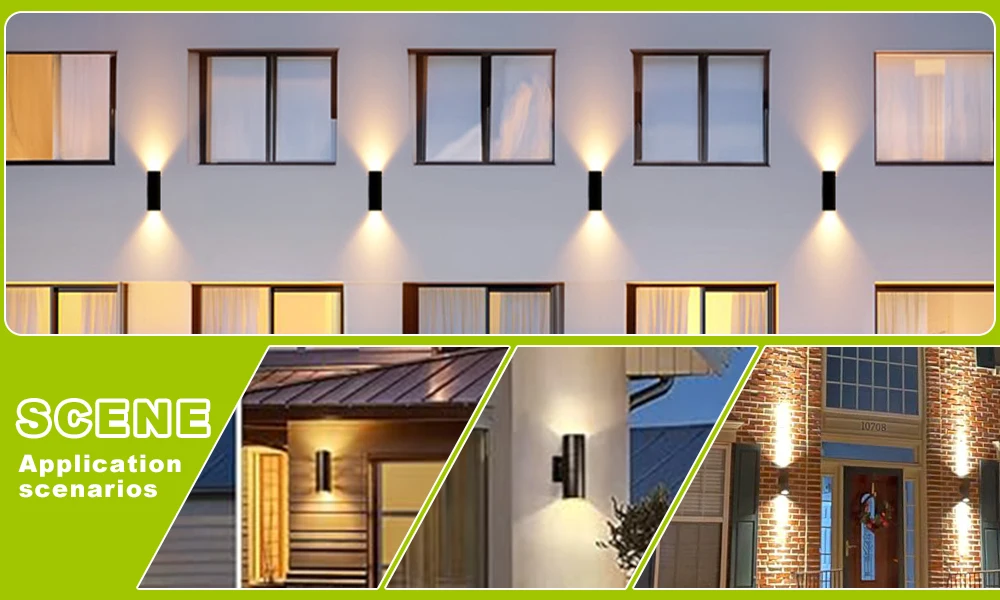On Sale up and Down 25W Cylinder  IP65 Waterproof 5CCT LED Outdoor Wall Light for Garden Yard Porch