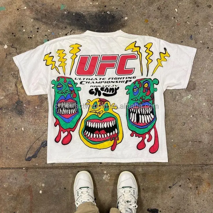 High Quality Oversized Heavy Unisex Cotton Custom Cut Sew T-shirt Boxy Streetwear Plain T Shirts Boxy Cropped T Shirt Men