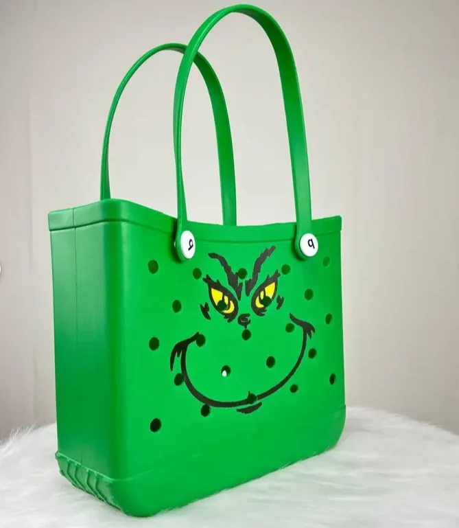 Hot sale Christmas sack Christmas shopping bag EVA tote Halloween Grinch Gift bag decorations creative gift bags