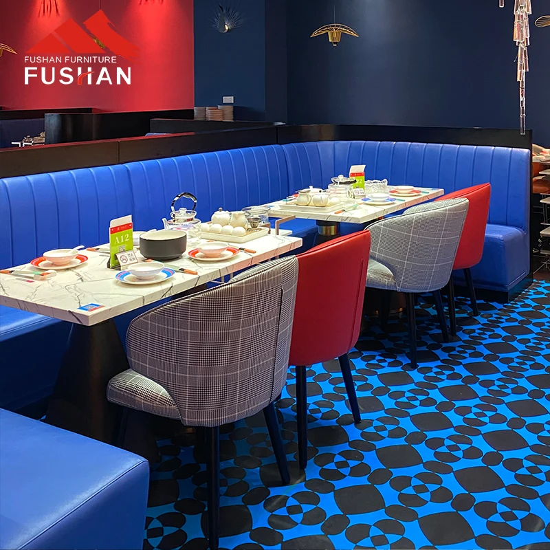 Wholesale Modern Restaurant Furniture Sets Cafe Fast Food Booth Seating Sofa Metal Dining Tables And Chairs Set