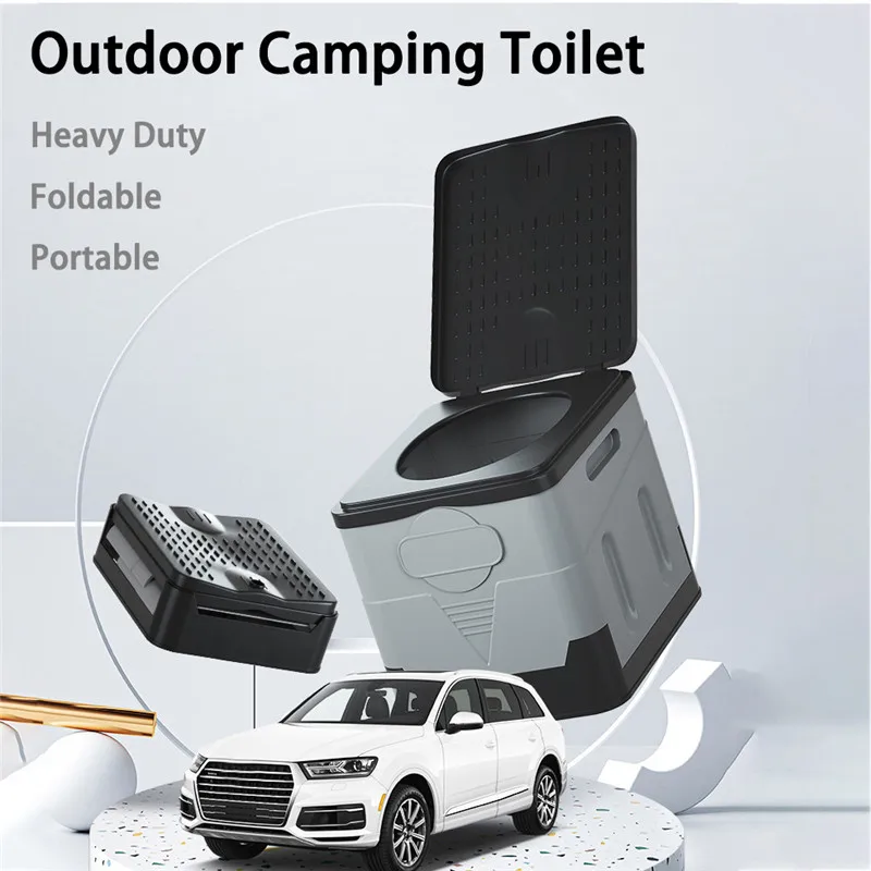 Foldable outdoor car travel plastic portable toilet for camping tent picnic toilets