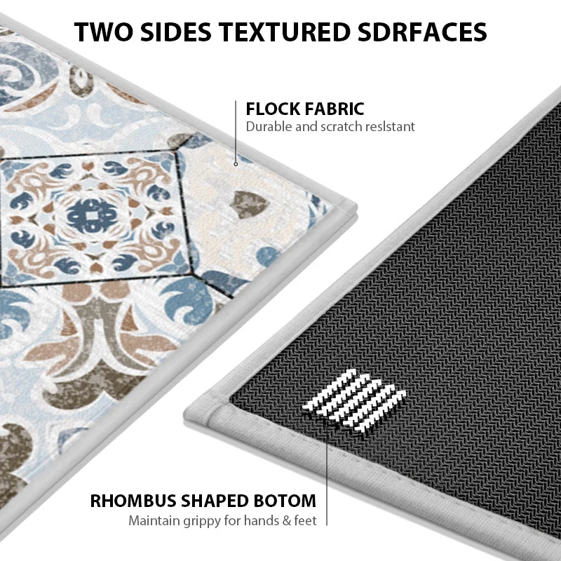 New kitchen anti-slip mat modern rug pvc  waterproof carpet floor  kitchen carpet