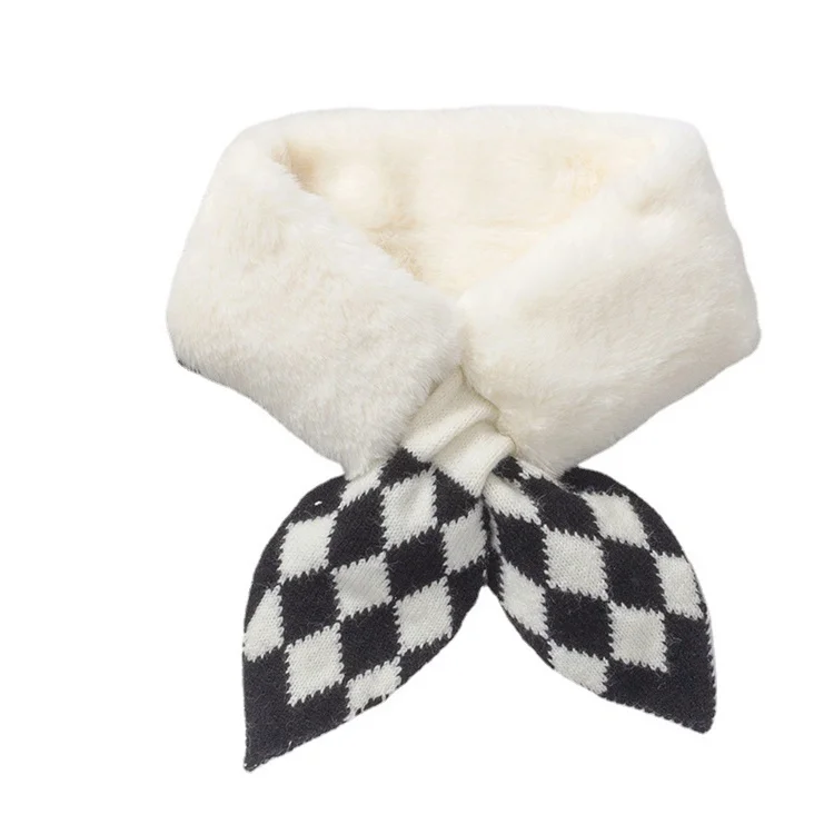 Wholesale Ladies Winter Warm Faux Fur Scarf Rex Rabbit Fur Hooded Scarf