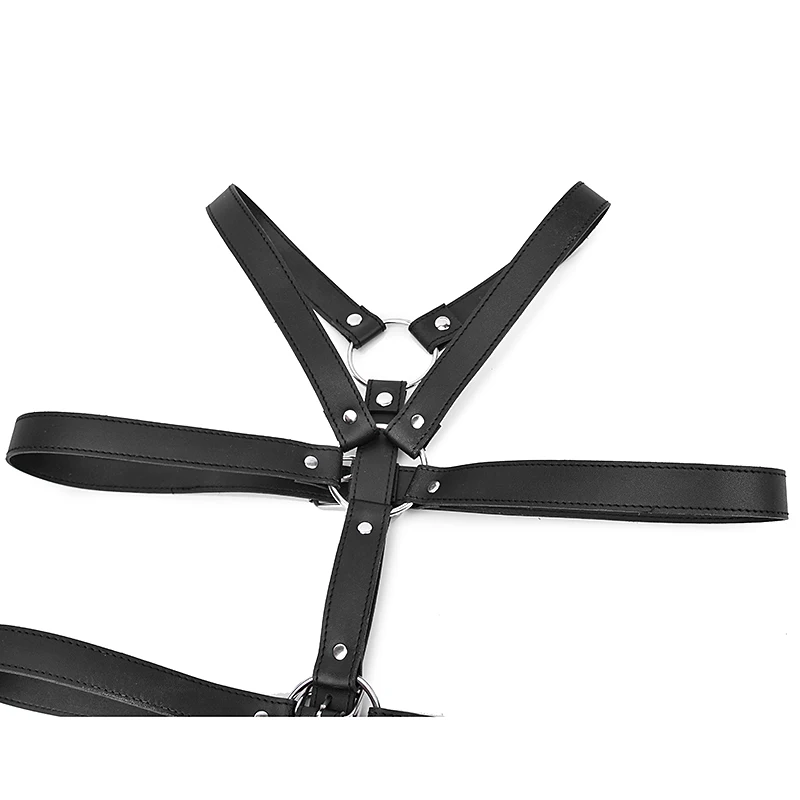 Adult supplies bondage leather clothes reverse back tied hand clothing bondage belt