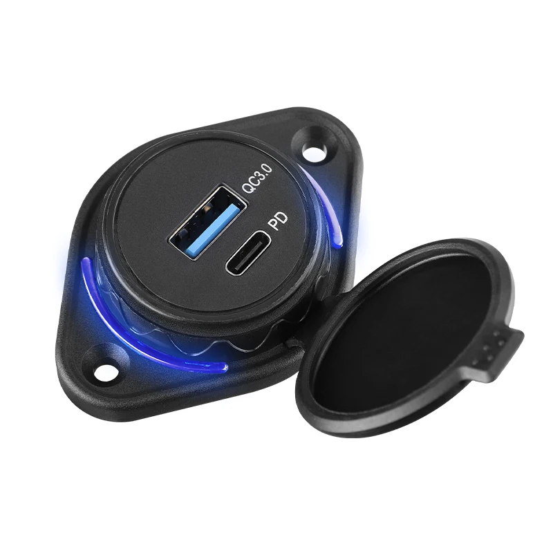 Wholesale 12V Usb C Panel Mount USB Abapter USB Charger For Bus 24 V Bus Phone Charger