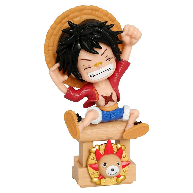 3 Styles 1 Piece Figura Cartoon Model Toy Q Version Thousand Sunny Luffy Sanji Zoro Figurine PVC Anime Figure Anime Statue Doll