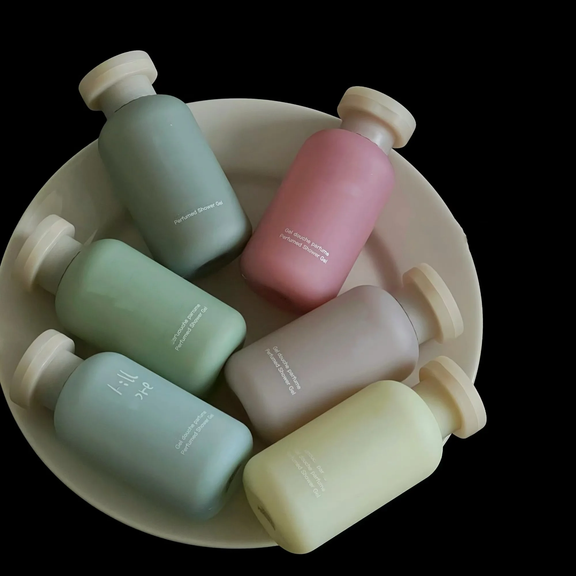 Matte Color Eco PE Plastic 200ml/500ml Bottles Screw Flip Top Cap Body Scrub Lotion Shampoo Cosmetic Containers 50g Capacity
