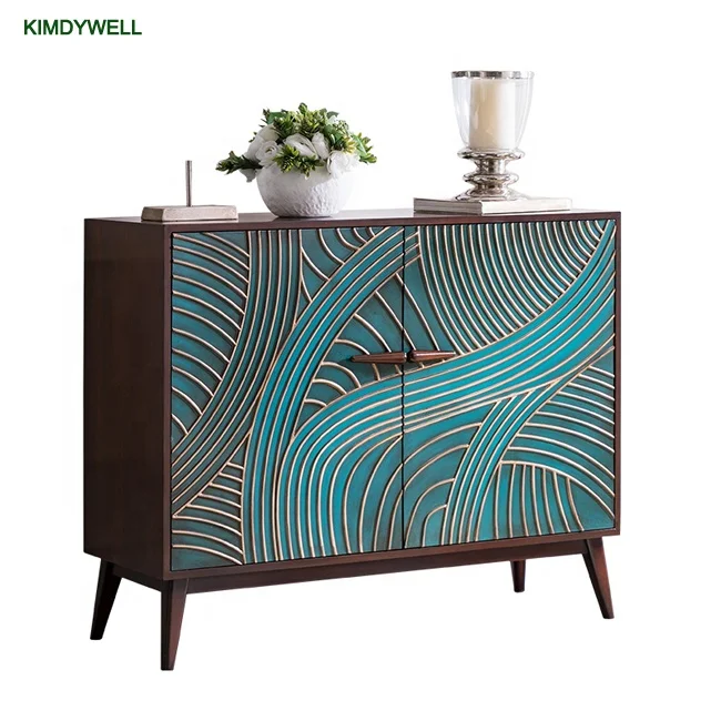 
latest furntiures modern design 2 doors wooden side cabinet 