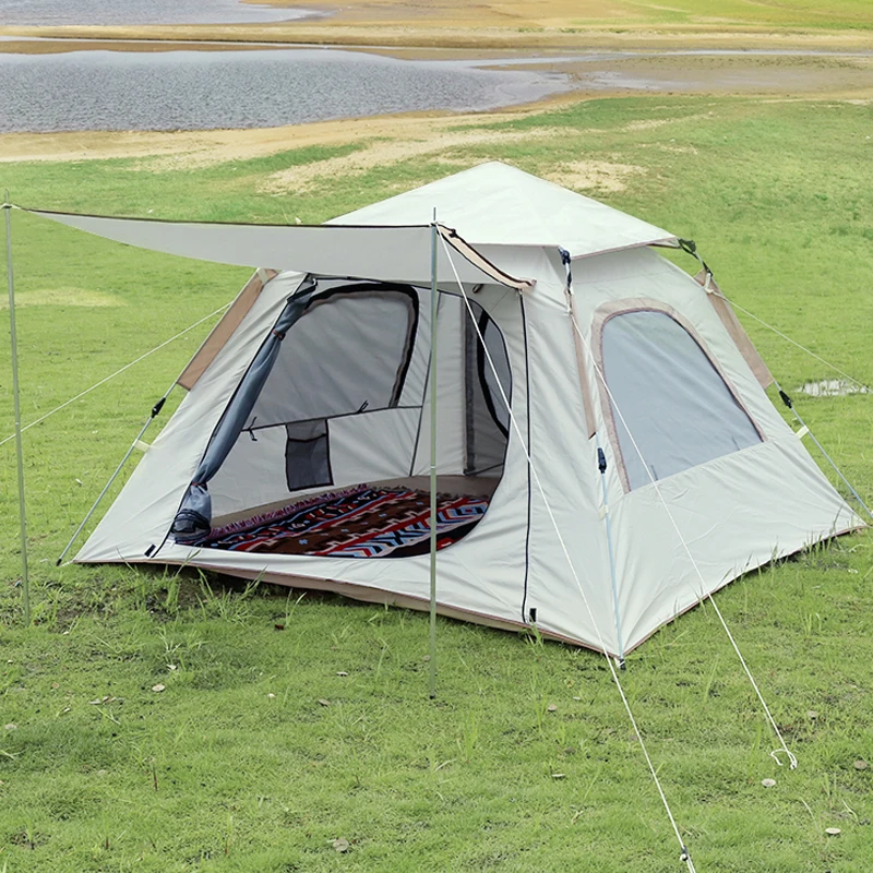 Alocs Custom Waterproof Hiking Outdoor Large Tent Foldable barraca de Camping Equipment Automatic Family Tent