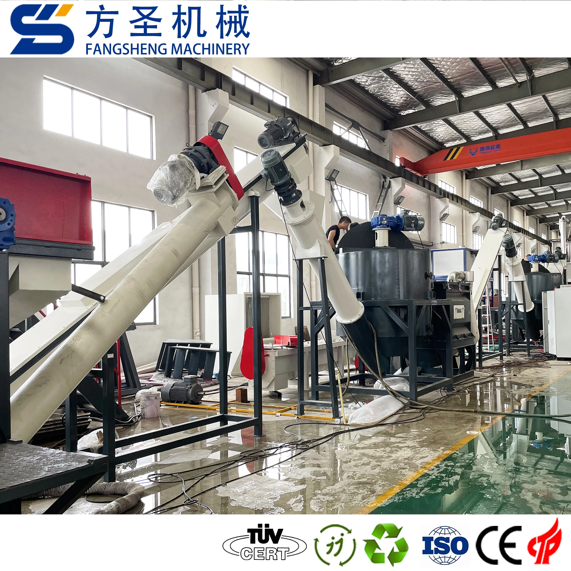 Plastic drying machine PET PE PP HDPE recycling washing line plastic drum crushing machine