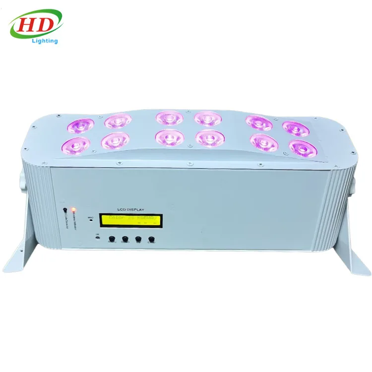 Battery wireless uplights par 12x18w RGBWAUV 6in1 dj Par light IR remote and Wifi Control Led Par Lights For Stage Party Show