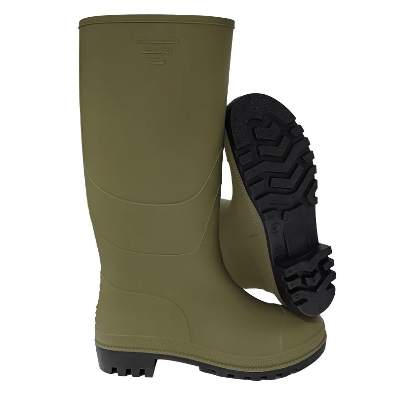 Hot Sale cheap high quality PVC Safety Rain Boots resistant slip resistant wear Rubber injection molded rain boots