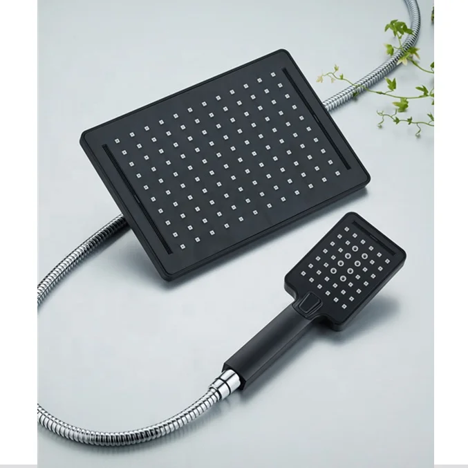 Bathroom complete  sets abs matt black shower slidng  set