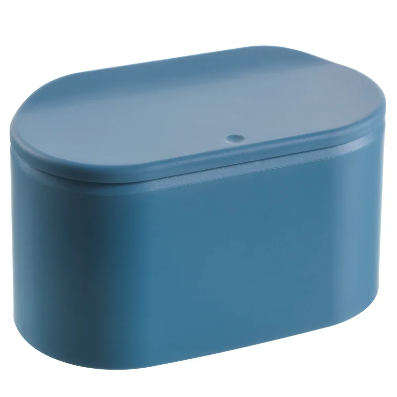 Push-type Pop Lid Office Bedroom Car Counter Top Small Nordic Wind Ins Garbage Plastic Trash Bin Small Mini Desktop Trash Can