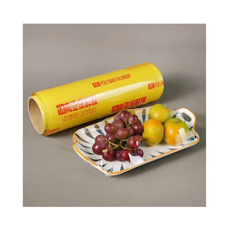 Food wrap plastic film for food keep fresh PVC cling film on roll accept customized