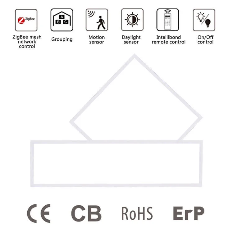 595*595mm 1195*595mm Commercial Sensor APP Smart Control Lighting Dimmable Ceiling Surface Mounted Led Panel Light
