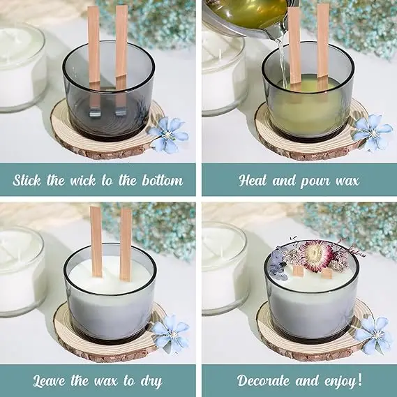 New Glass candle jar empty 16oz candle holder container custom color for home Christmas with lids