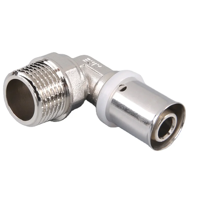 zhuji brass fitting brass press fittings male threading elbow press joint for floor heating