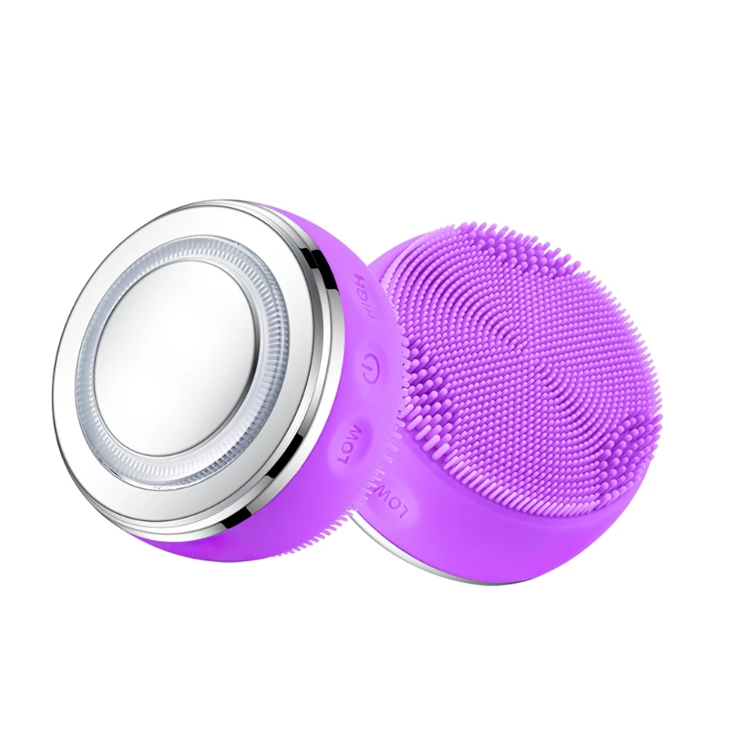 LED lights Photon Therapy Sonic Skin Care Tools System Waterproof Rechargeable Facial Cleansing Brush