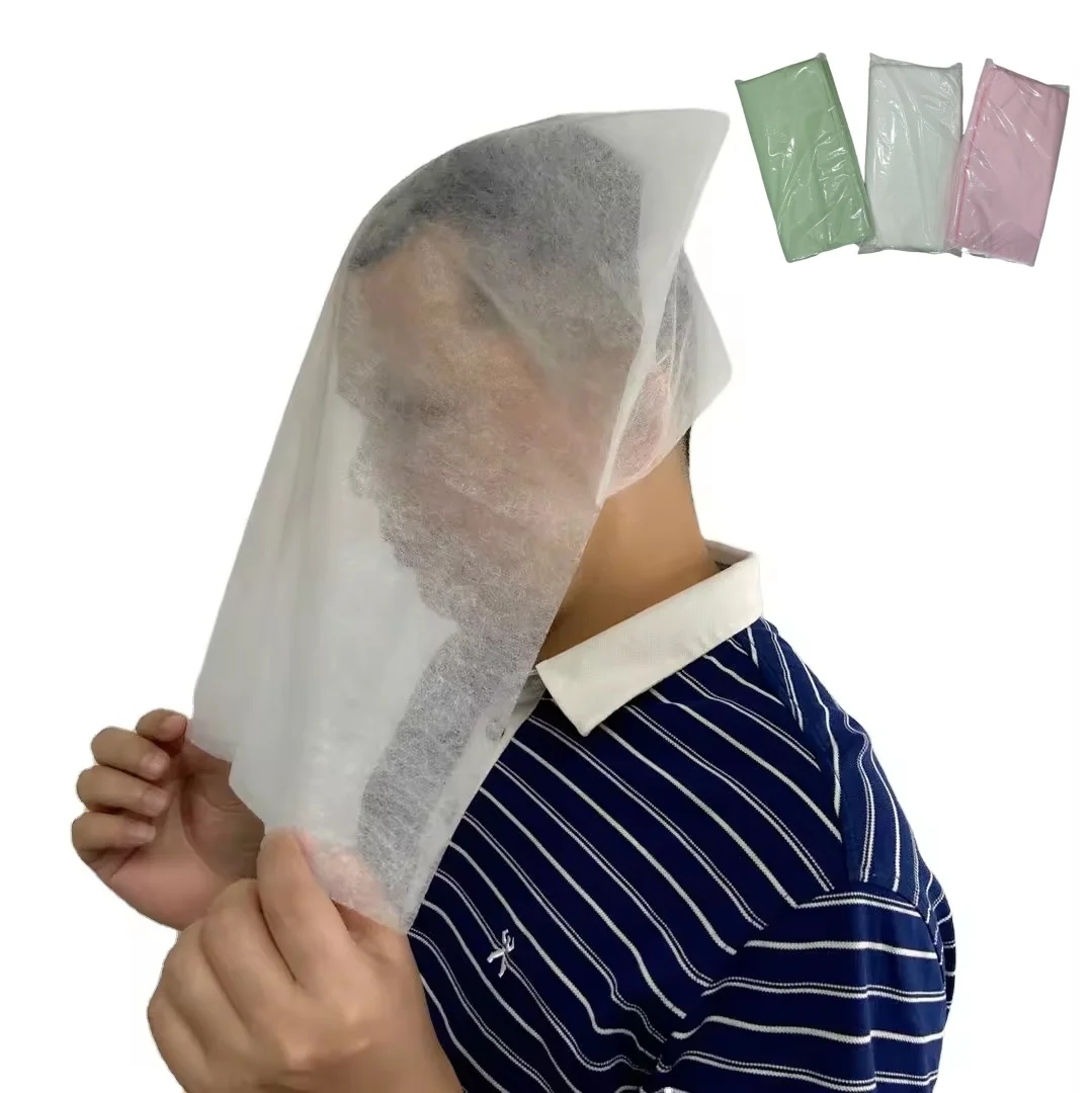 White/Pink/Green 100pcs Nonwoven Disposable Makeup Protector Mask Face Cover for Retail Changing Dressing Rooms and fitting room