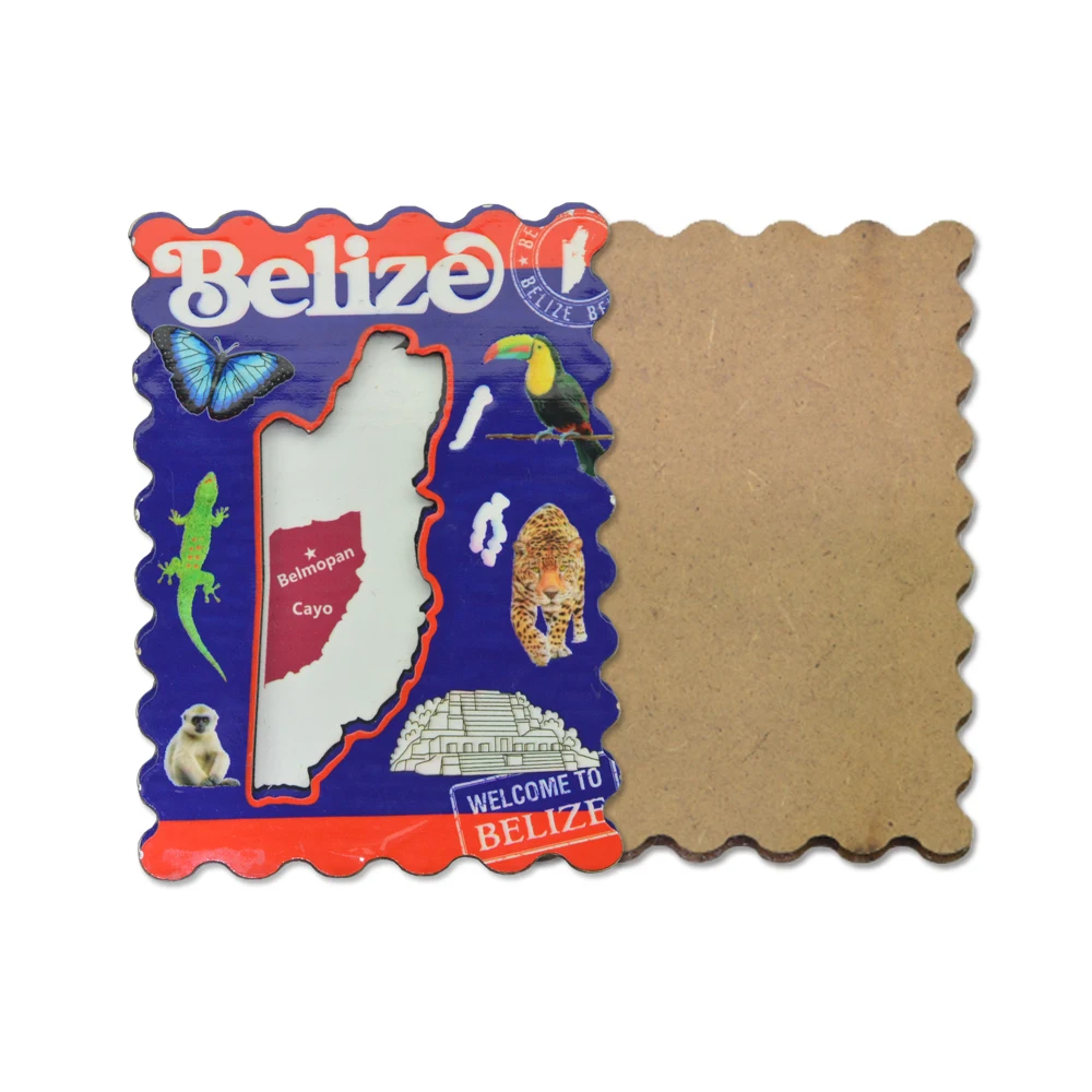 City Souvenir Custom Wood Square Fridge Magnet Making Blank Refrigerator Door Magnets Wholesale