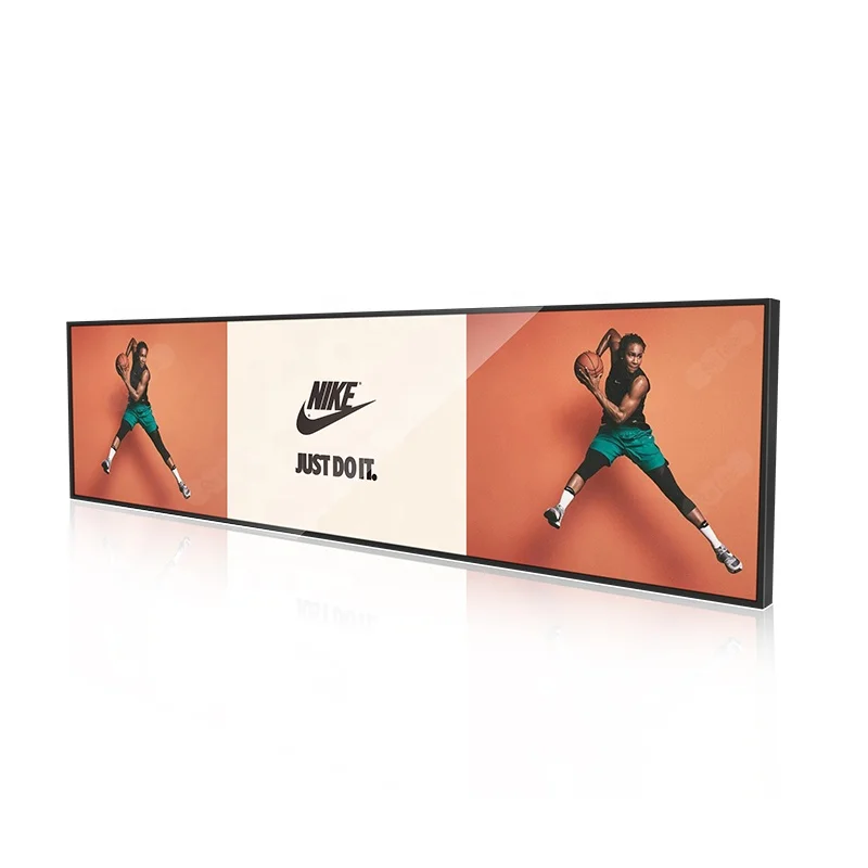 OEM Stretched Bar LCD Display Digital Shelf Edge Strip Screen 4K Monitor Android Panel Sign Ultra Wide Shop Advertising Signage