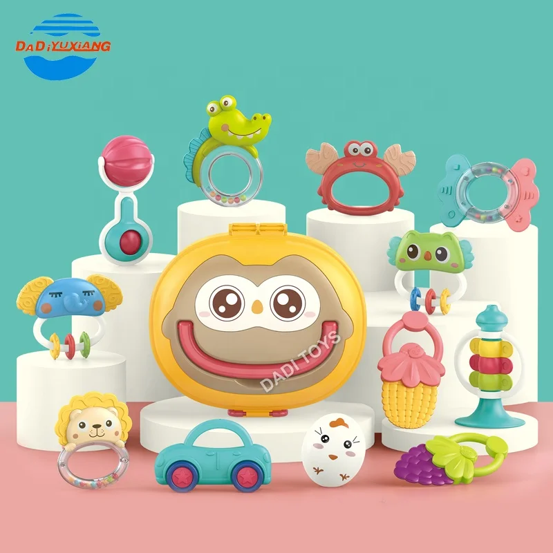 Лидер продаж погремушки для хранения DADI OEM & ODM набор игрушек подарок Детская силиконовая погремушка прорезыватель на заказ