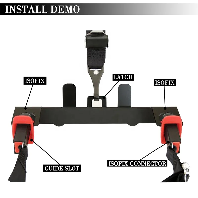 Universal Car Child Seat Restraint Anchor Mounting Kit for ISOFIX Belt Connector Car Styling