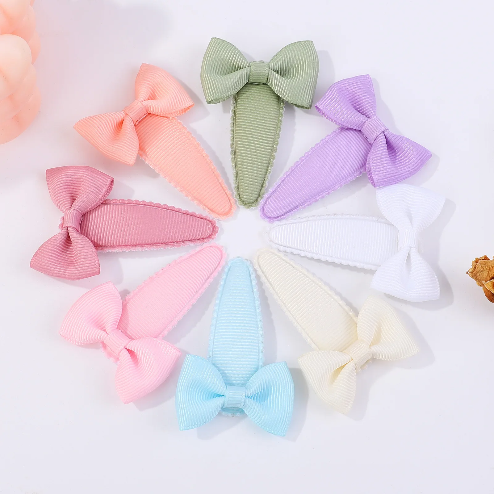 Flower Bow Snap Hair Clip Korean Style Sweet Fashion Metal & Fabric Hair Clips For Women Girl Hair Accessories