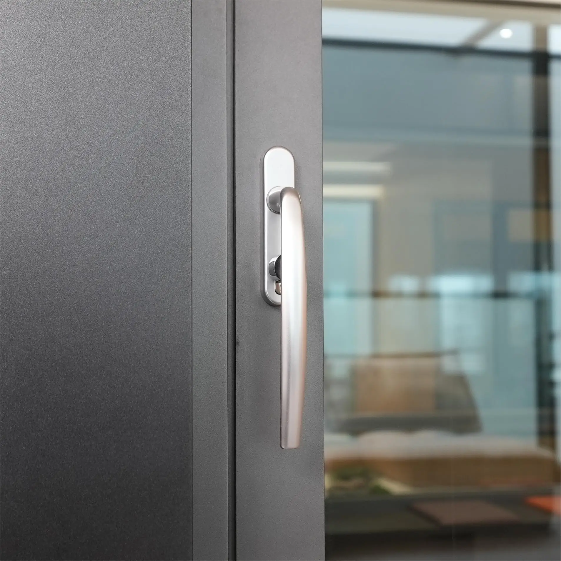High-end Customization Sliding Door Modern Interior Aluminum Glass Wall Mount Invisible Sliding Door Lock Terrace Hardware