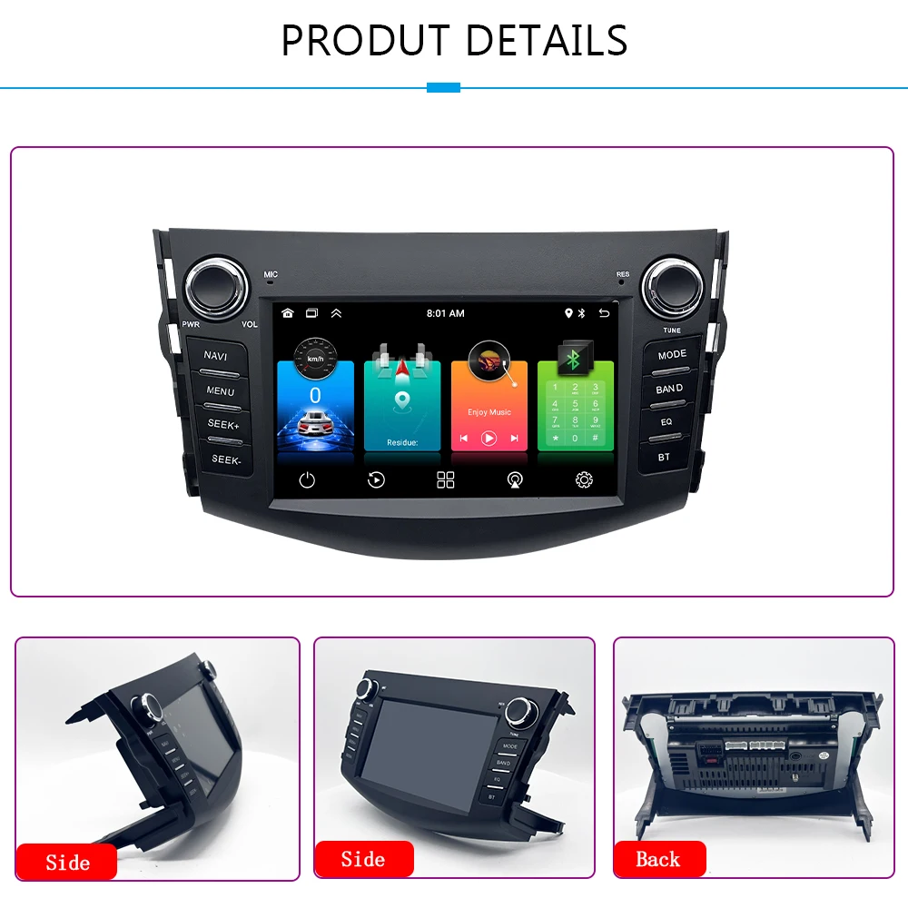 LELV Android 13 2+32g 4+64g Car Radio Multimedia Video Player Navigation Gps Wifi For Toyota Rav4