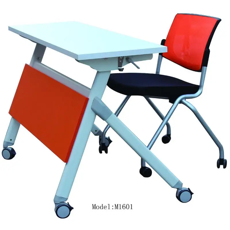 Оптовая продажа, современные металлические мобильные складные деревянные столы для школ, конференц-залов, складные столы для тренировок от производителя