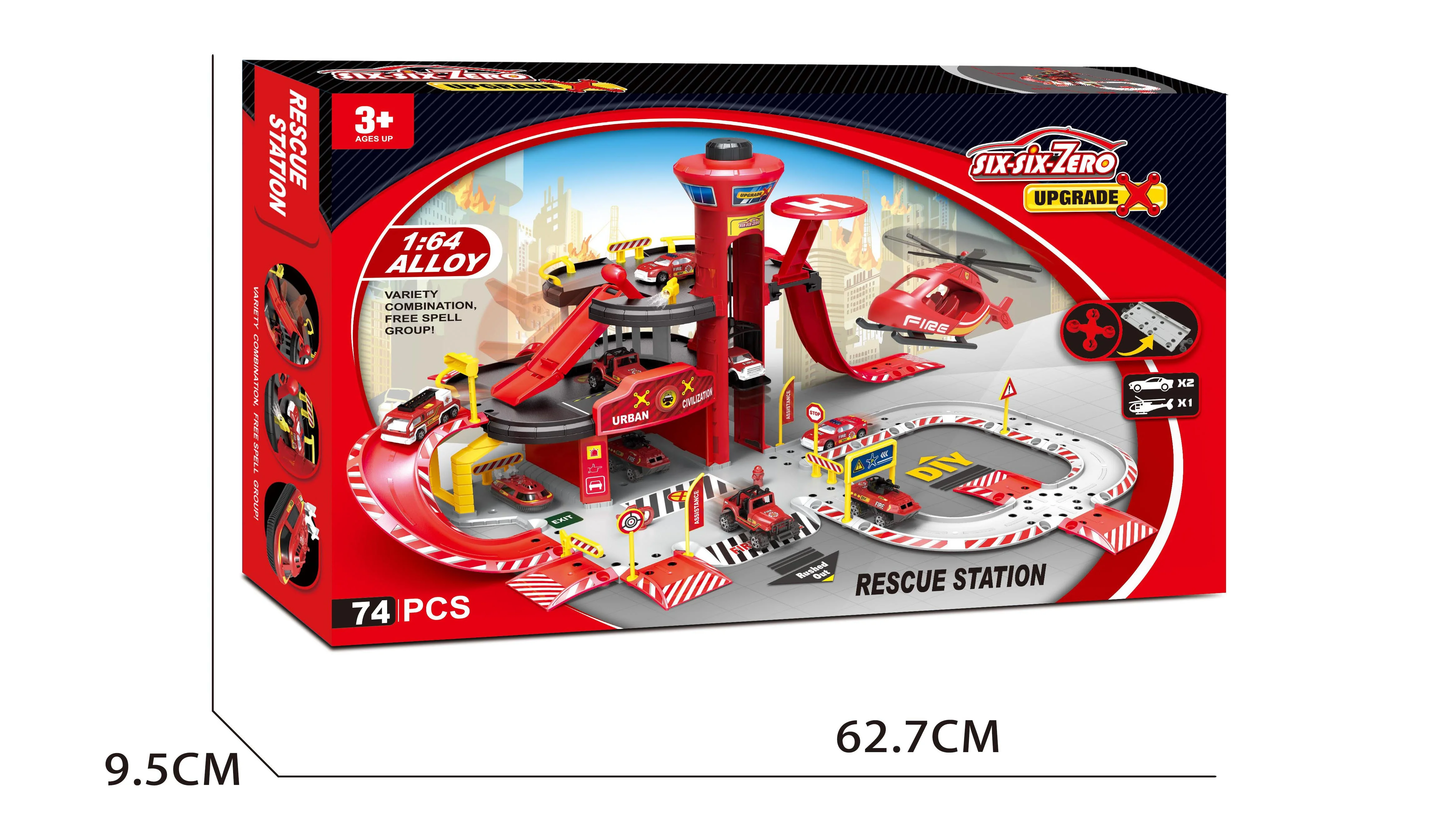 Лидер продаж в Америке, автомобиль из металлического сплава, автомобиль на рельсах из АБС, игрушечный автомобиль для поднятия под давлением, Детская развивающая игрушка для гаража