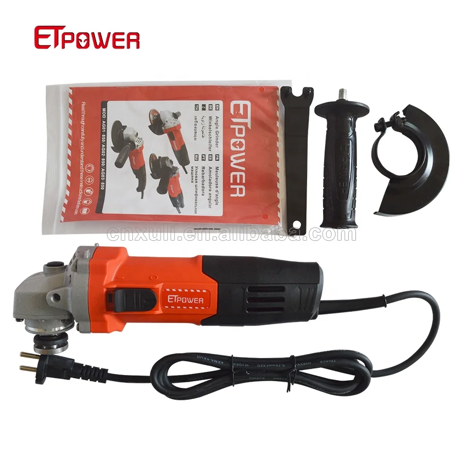 ETpower High Quality Angle Grinder with High Power and Fashion Design 100mm 115mm Grinding Machine